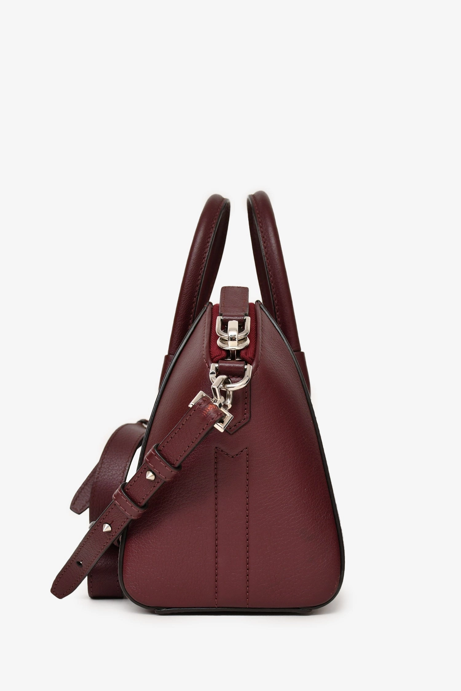Givenchy Burgundy Mini Antigona Top Handle with Strap