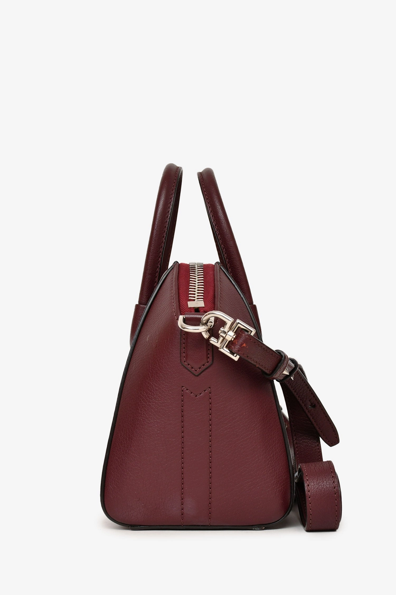 Givenchy Burgundy Mini Antigona Top Handle with Strap