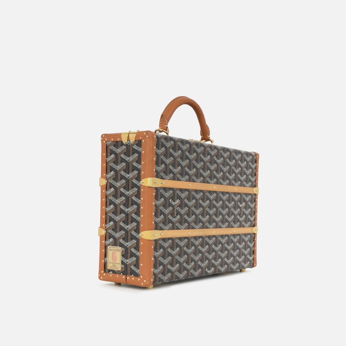 Goyard Goyard - Palace MM Trunk - Black/Tan Goyardine GHW - Pre-Loved