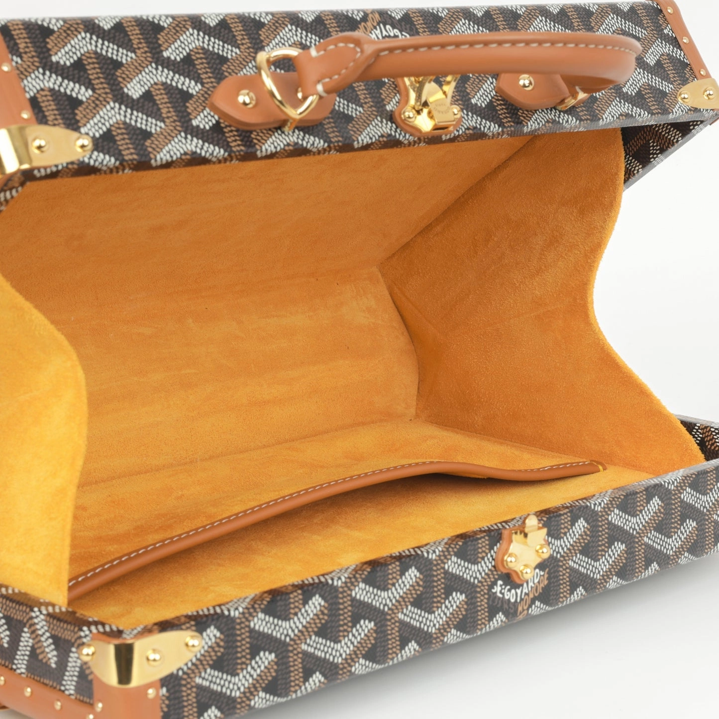 Goyard Goyard - Palace MM Trunk - Black/Tan Goyardine GHW - Pre-Loved