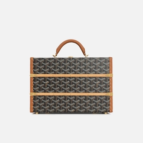 Goyard Goyard - Palace MM Trunk - Black/Tan Goyardine GHW - Pre-Loved