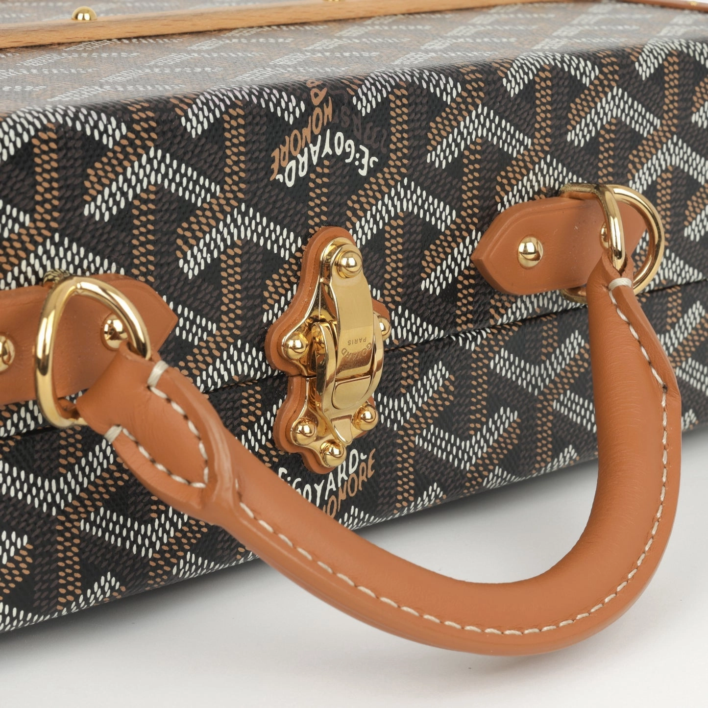 Goyard Goyard - Palace MM Trunk - Black/Tan Goyardine GHW - Pre-Loved