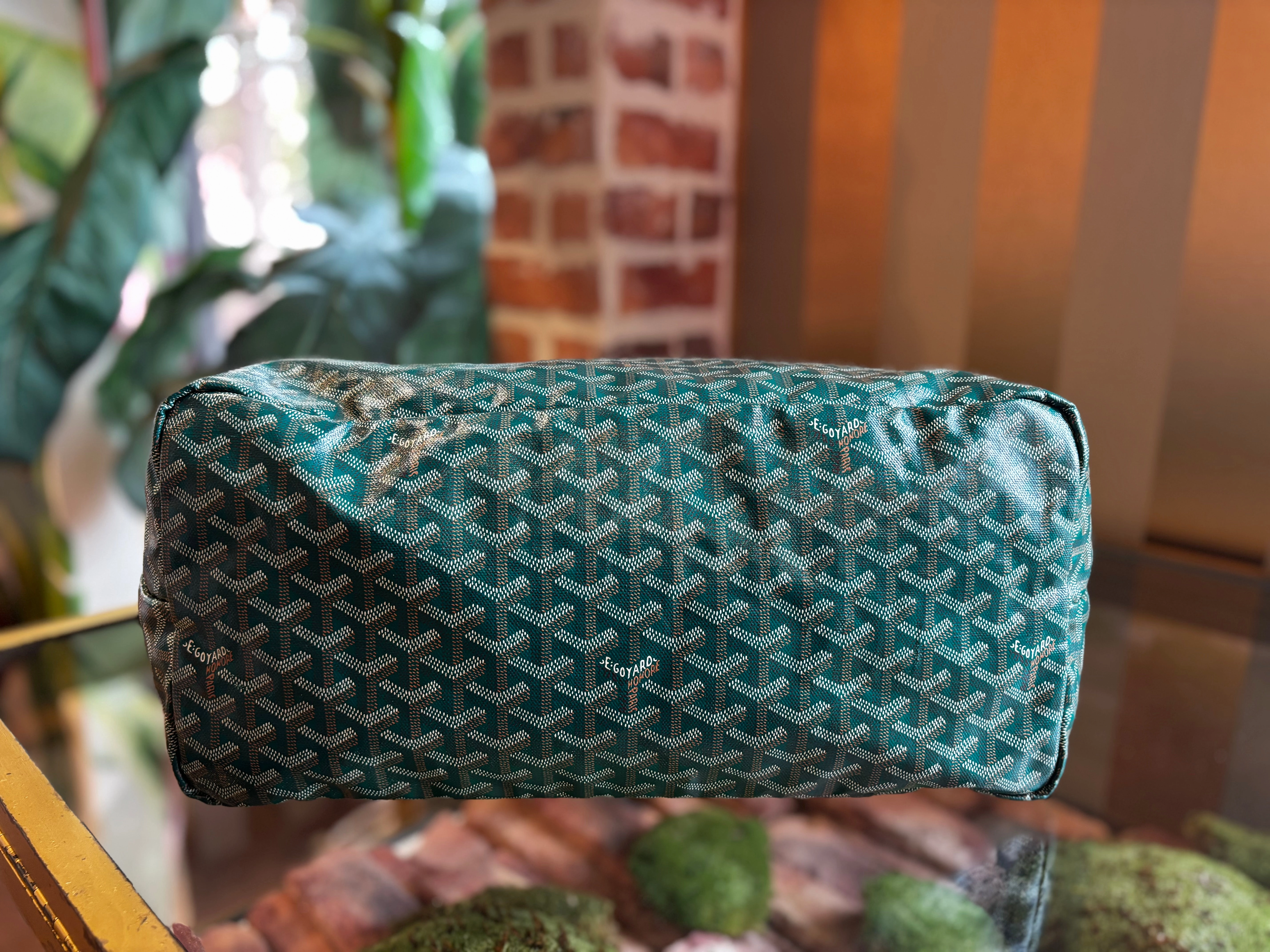 GOYARD Green Goyardine St. Louis Tote GM