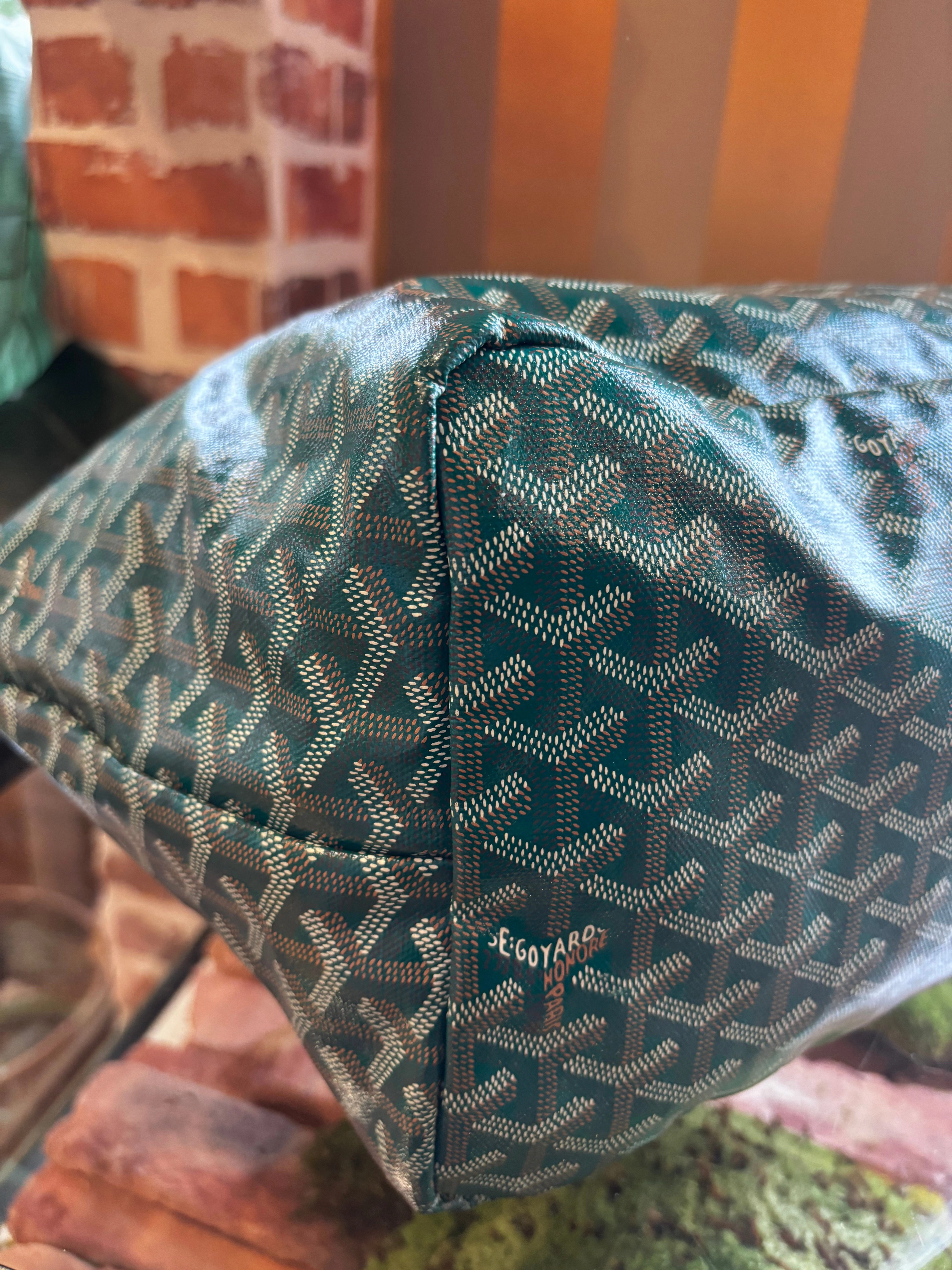 GOYARD Green Goyardine St. Louis Tote GM