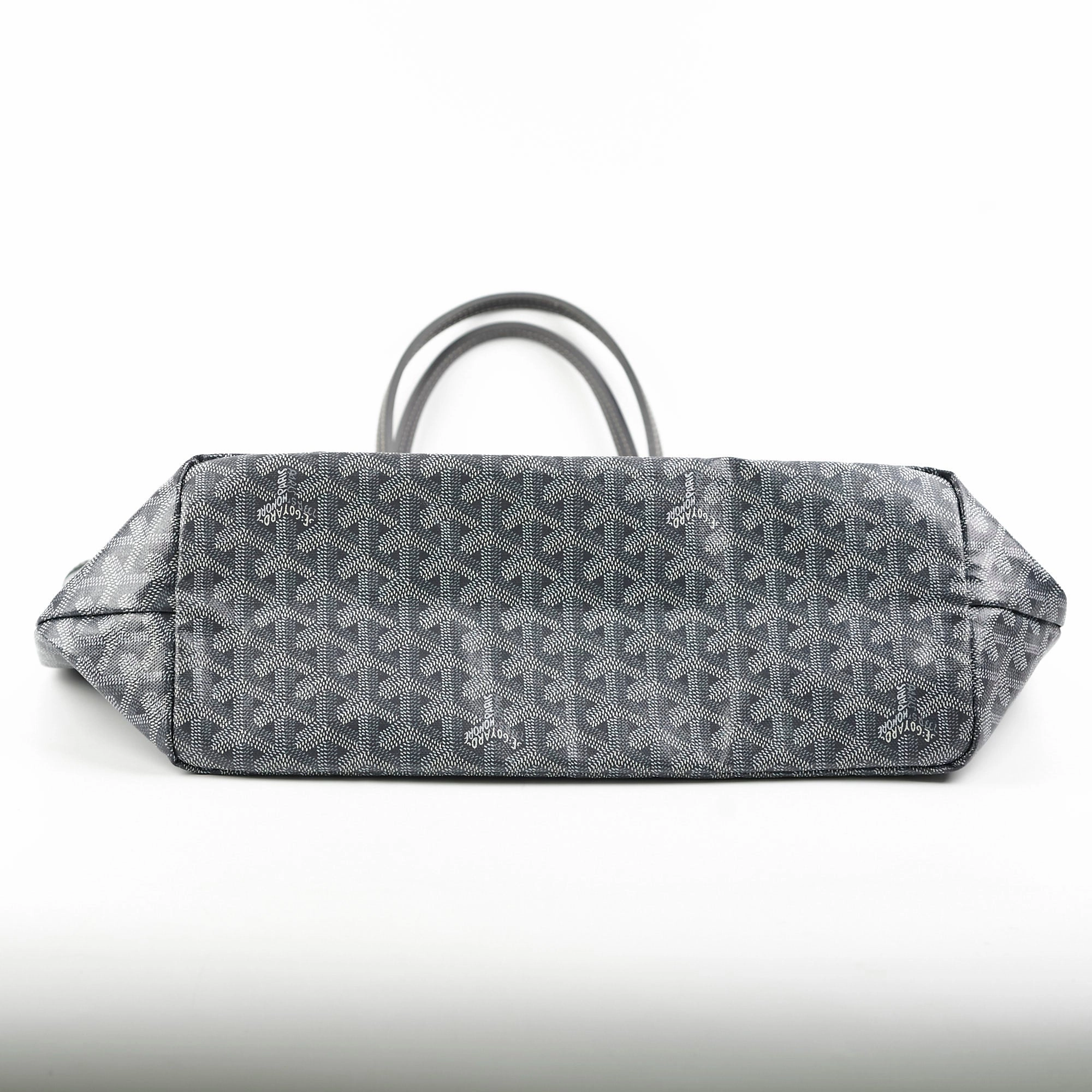 Goyard Saint Louis PM Grey Tote   hat clip