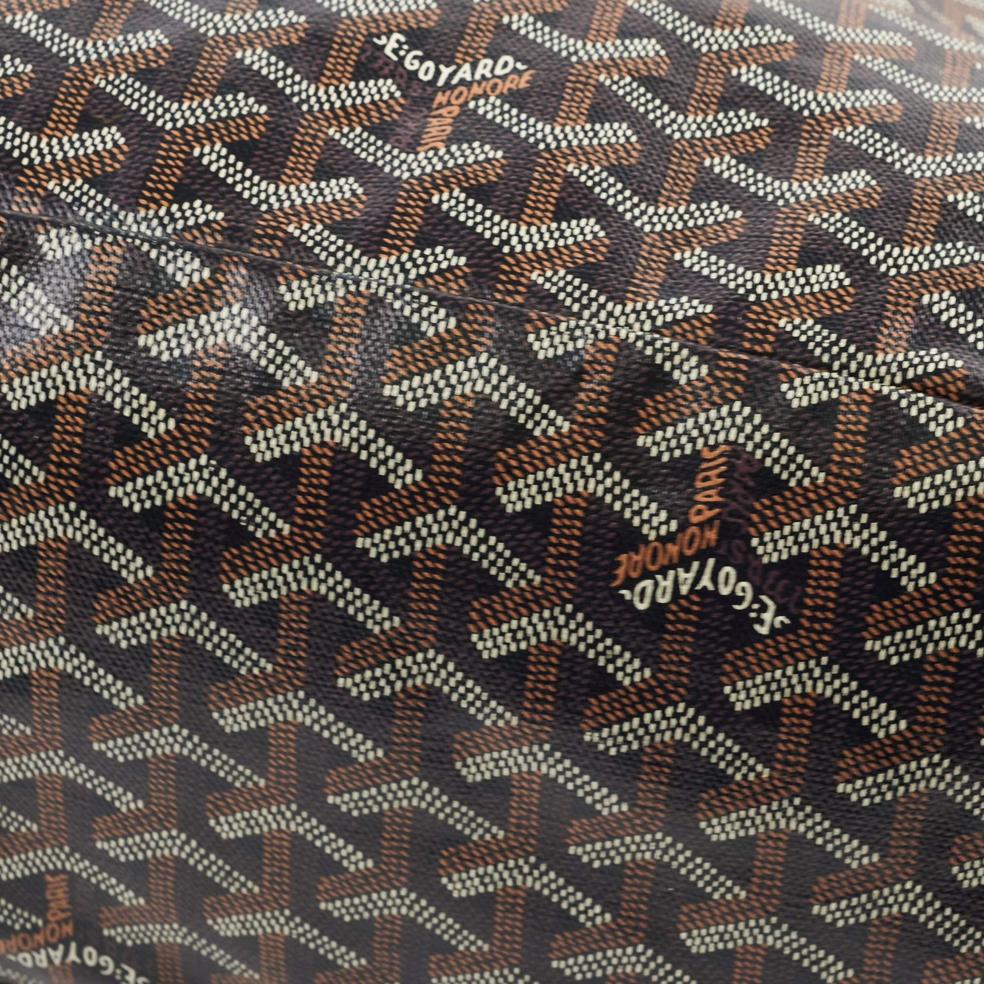 Goyard St Louis PM Black Tan Shoulder Bag