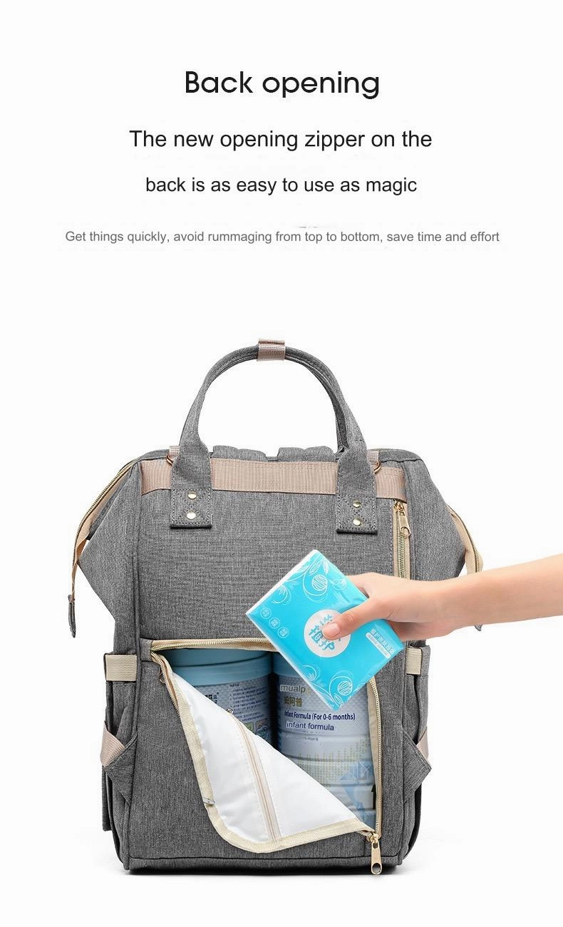 Grey Diaper Bag, Baby Nappy Changing Bag 4125