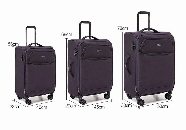 Grey Goby London Carry-On Luggage Suitcase 3Pcs Sets On Wheels Oxford Luggage 3006