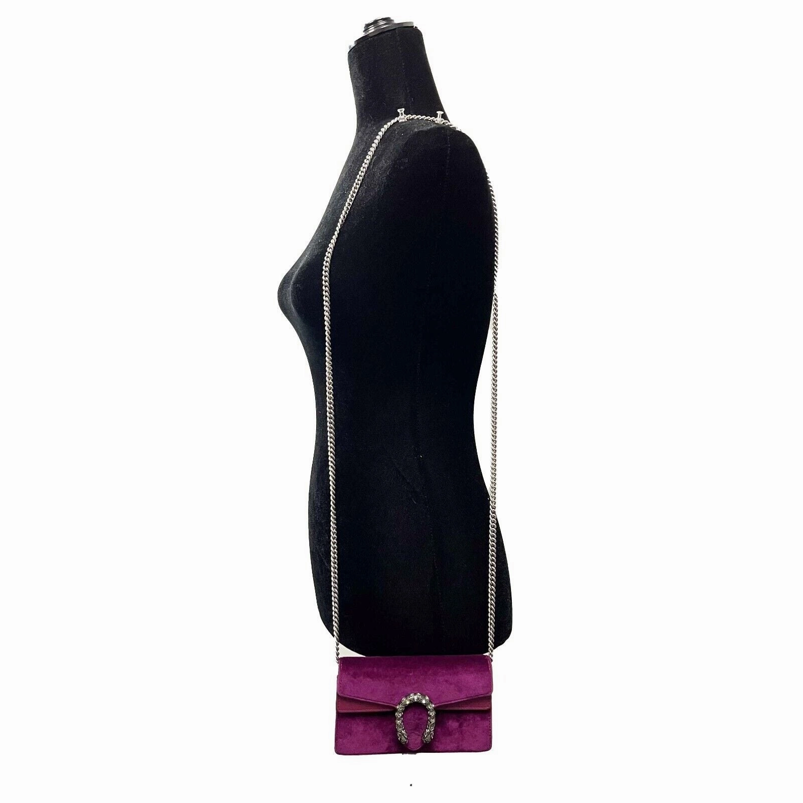 GUCCI - Dionsysus Super Mini - Purple Velvet w/ Removable Chain Crossbody Strap
