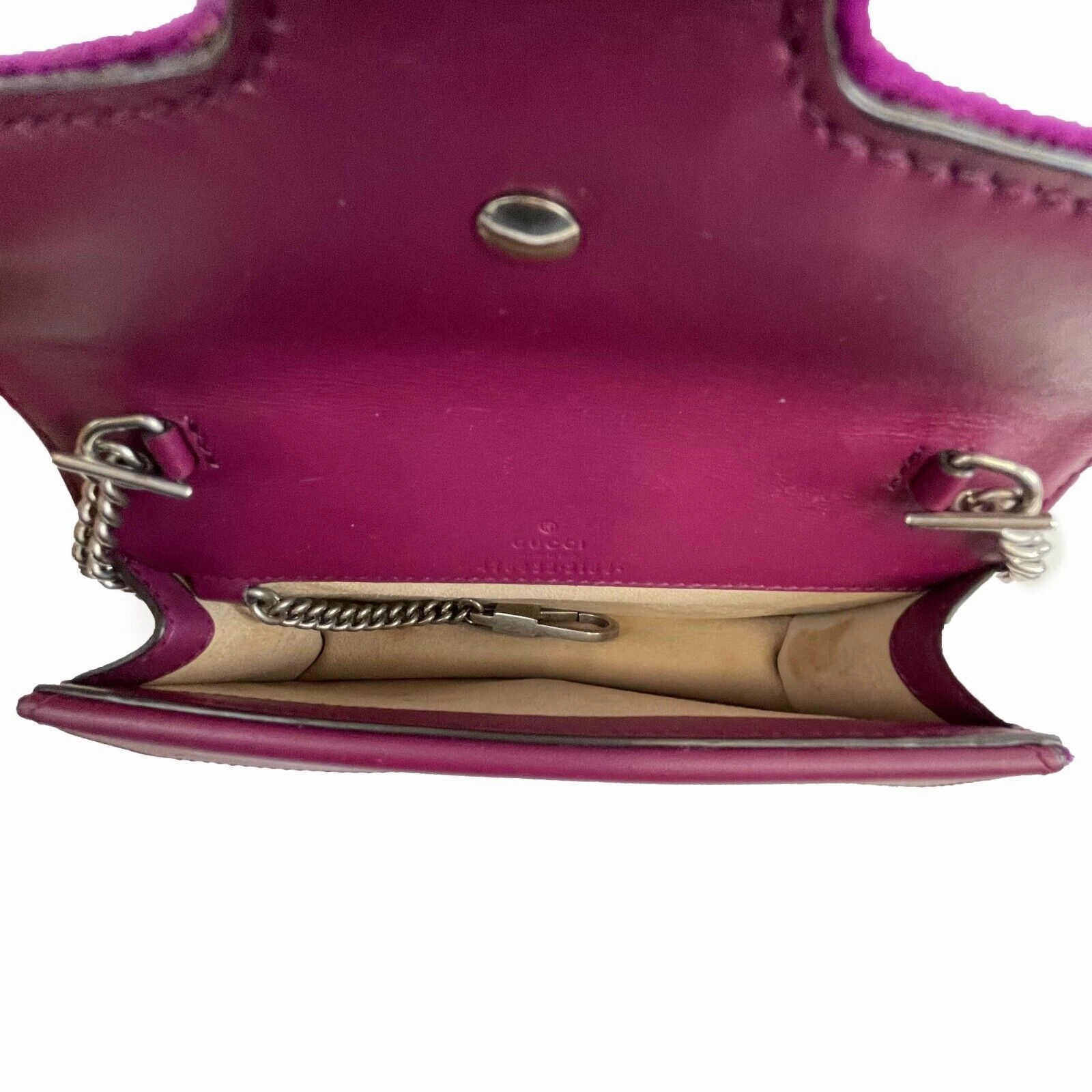 GUCCI - Dionsysus Super Mini - Purple Velvet w/ Removable Chain Crossbody Strap