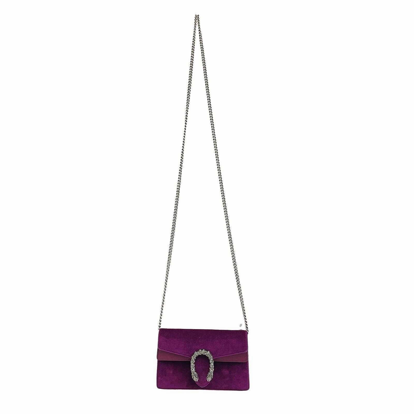 GUCCI - Dionsysus Super Mini - Purple Velvet w/ Removable Chain Crossbody Strap