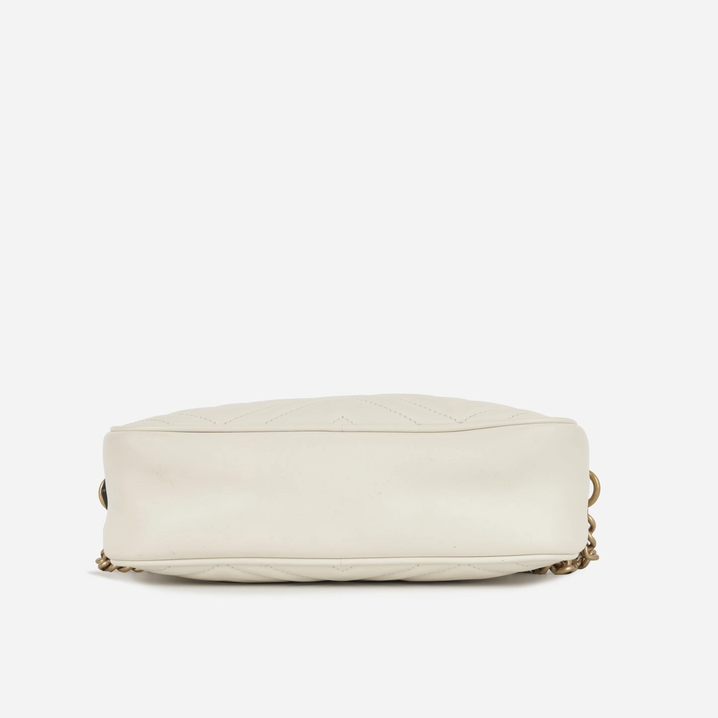 Gucci - GG Marmont Shoulder Bag - White Smooth Calfskin GHW - Pre-Loved