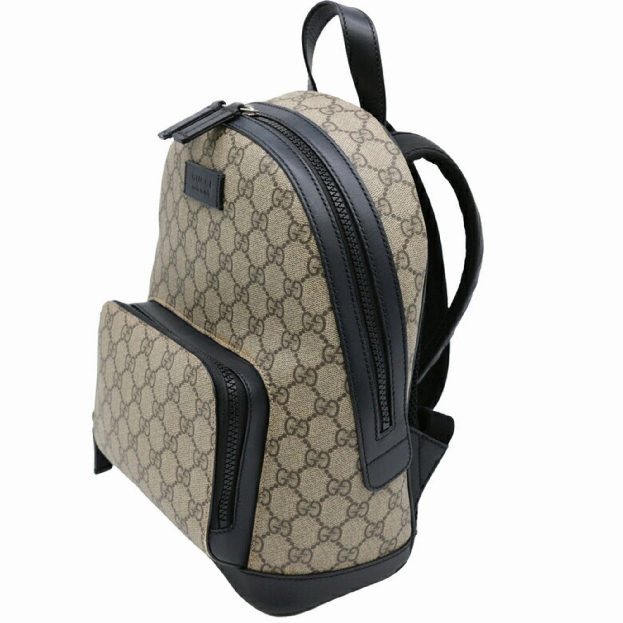 Gucci   Gg Supreme Leather Backpack (Pre-Owned)