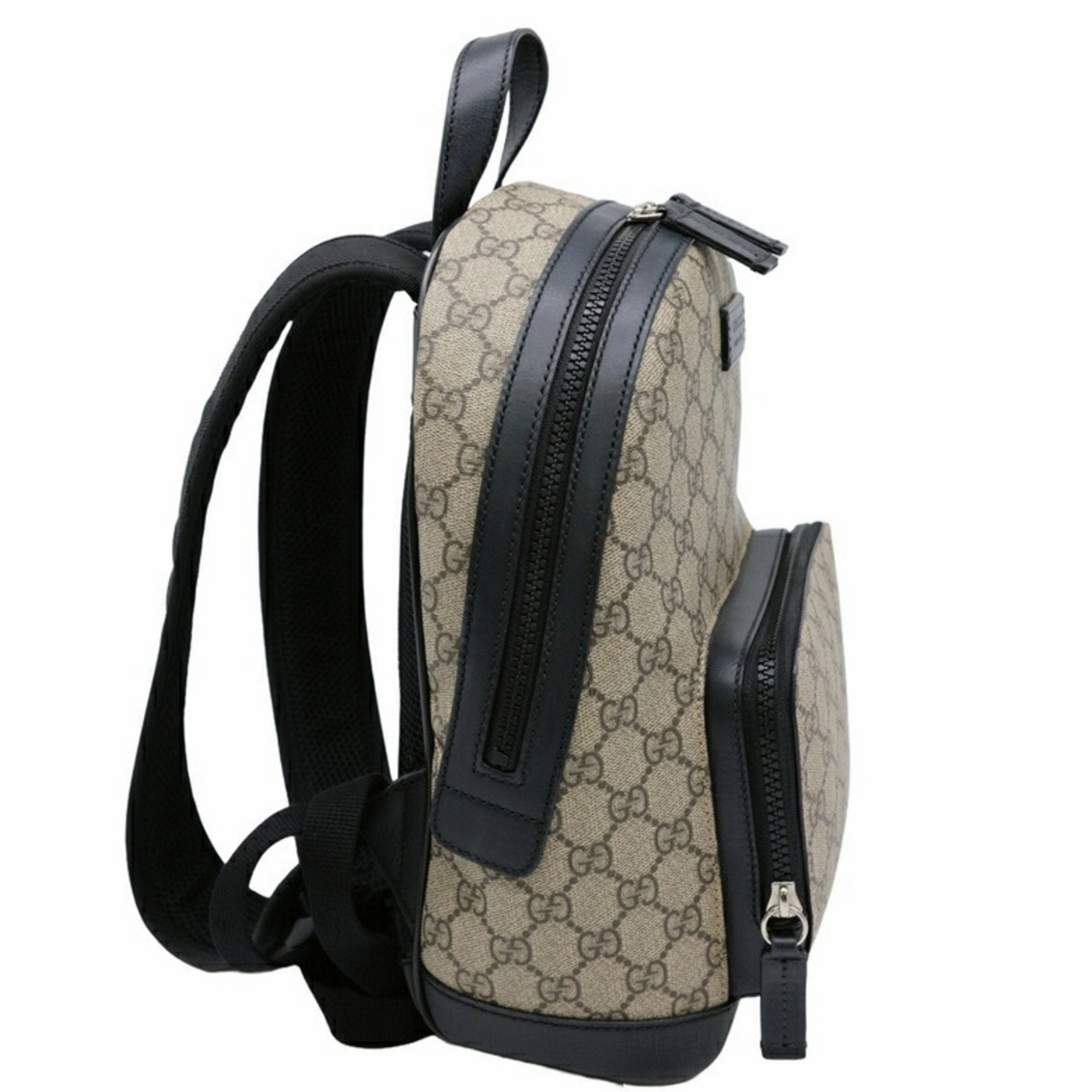 Gucci   Gg Supreme Leather Backpack (Pre-Owned)