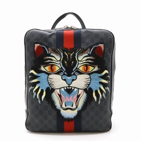 Gucci   Navy  Color Pvc Leather Backpack (Pre-Owned)