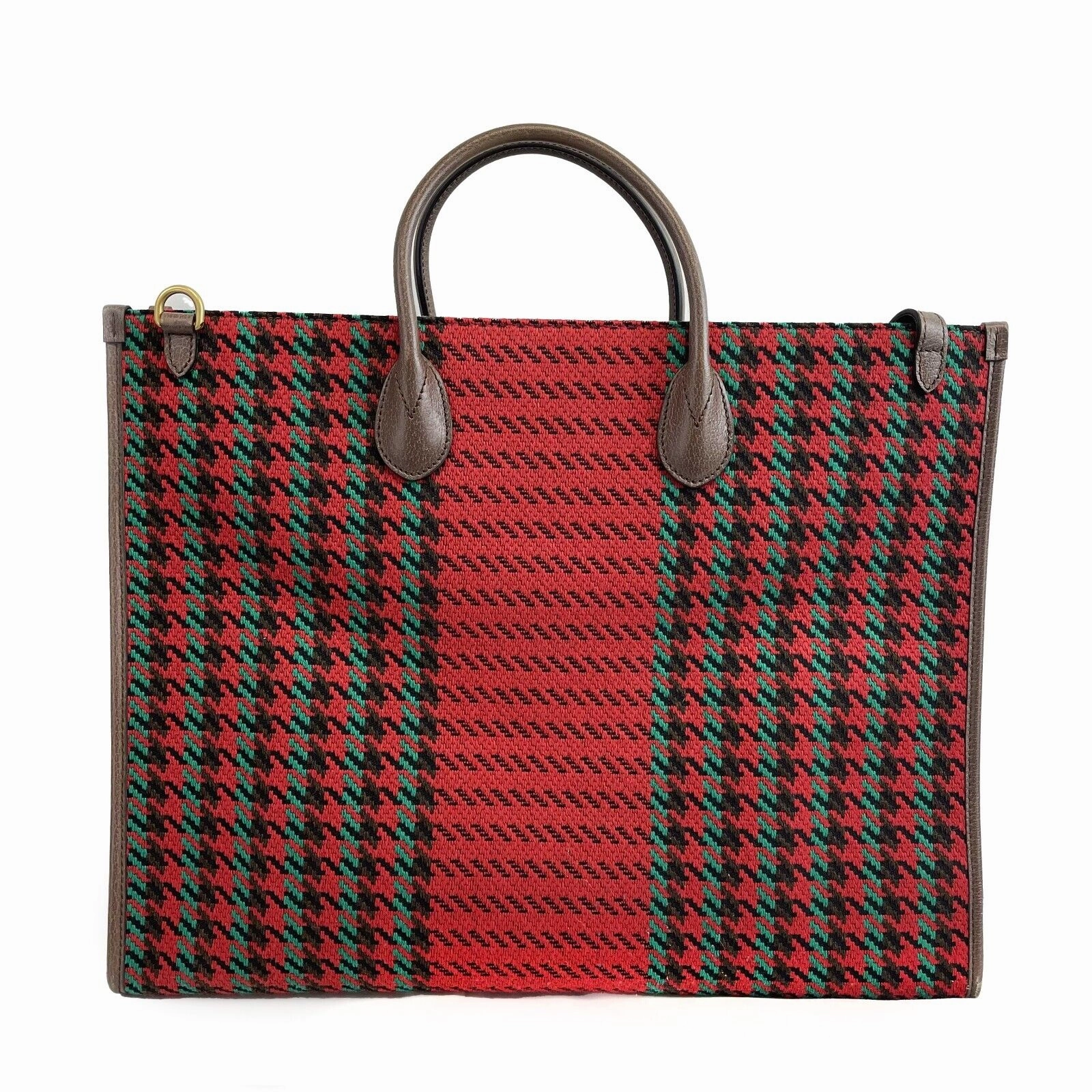 GUCCI - NEW Large Houndstooth GG Tote w / Shoulder Strap