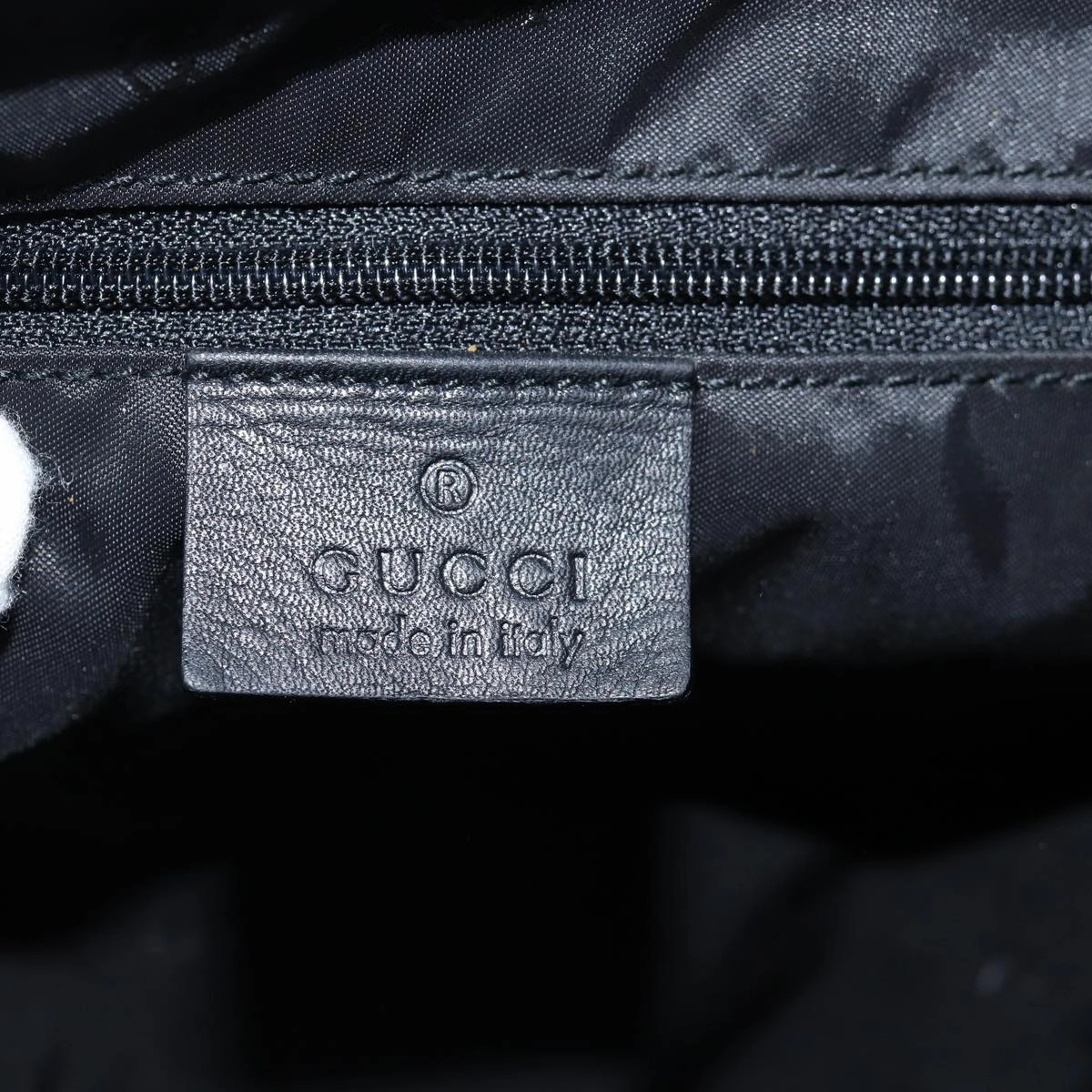 GUCCI Backpack Nylon Leather Black 003 0233  74876