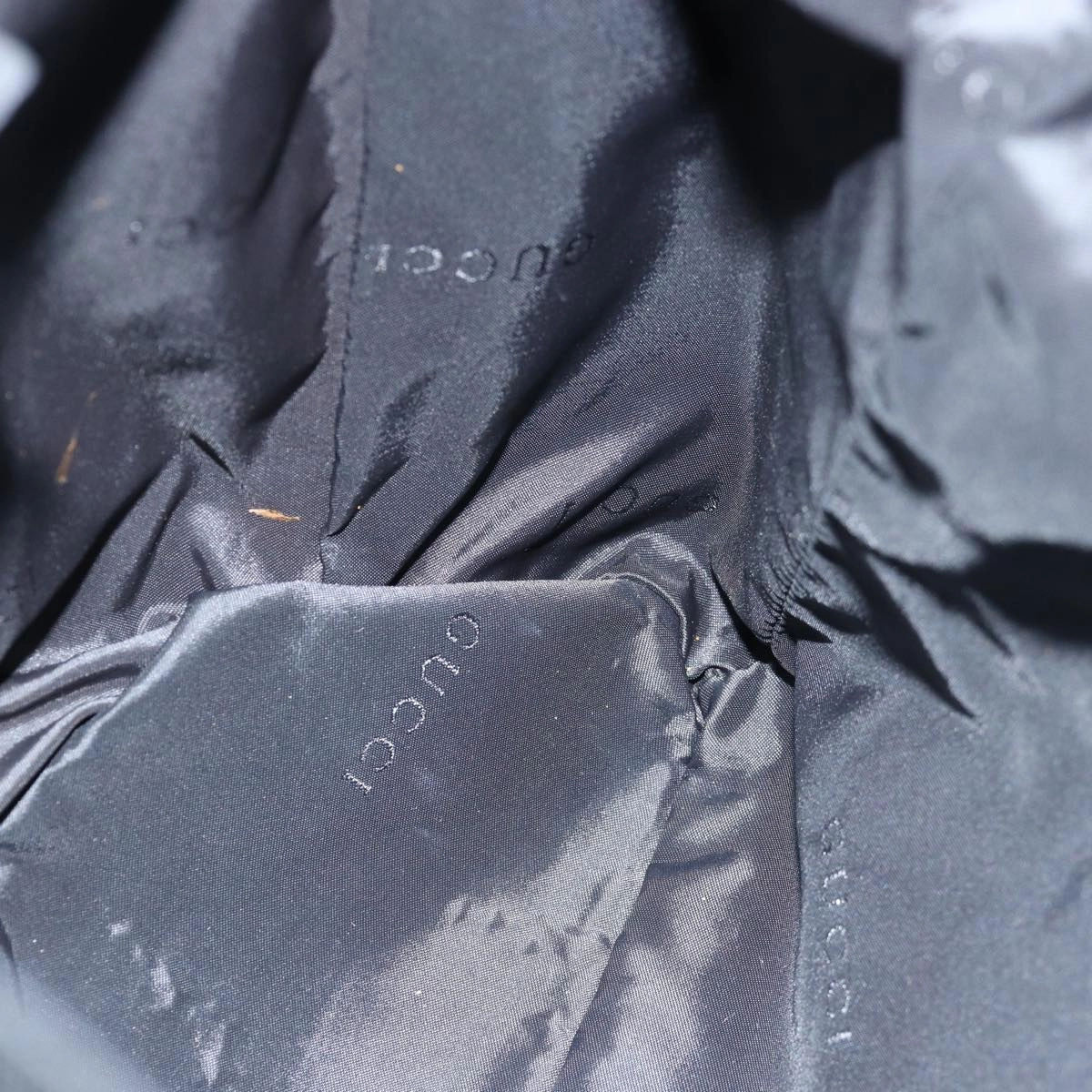 GUCCI Backpack Nylon Leather Black 003 0233  74876