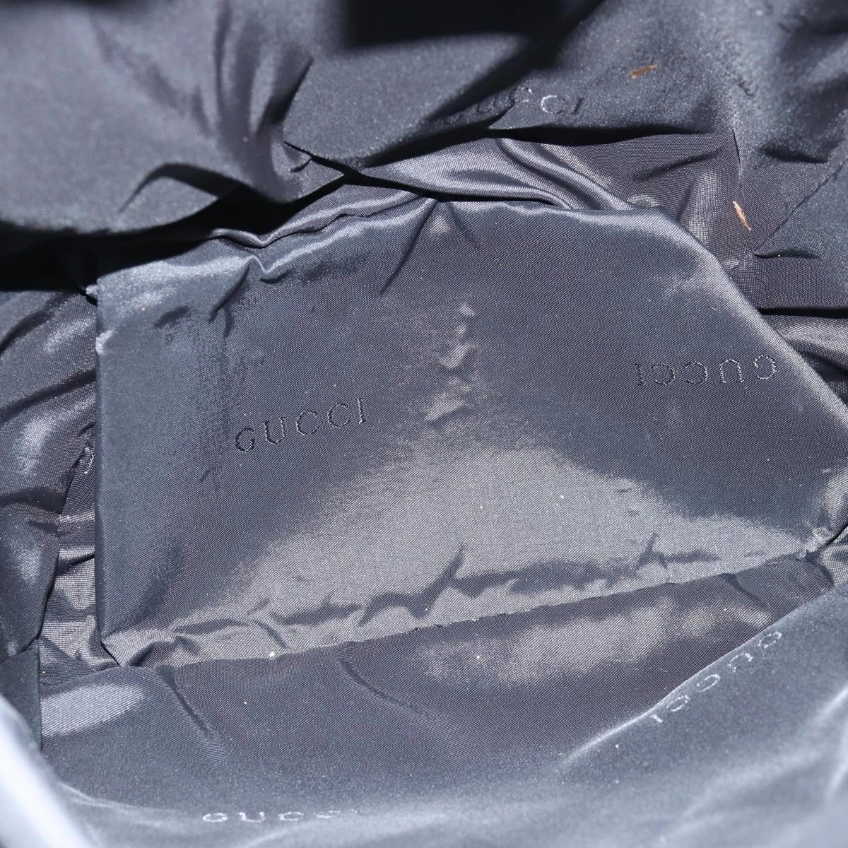 GUCCI Backpack Nylon Leather Black 003 0233  74876