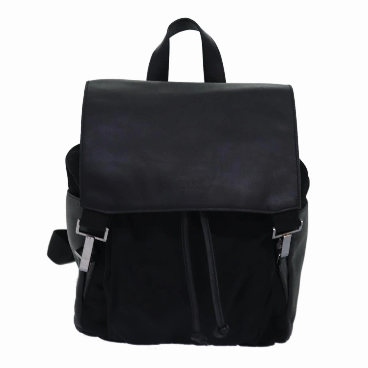GUCCI Backpack Nylon Leather Black 003 0233  74876