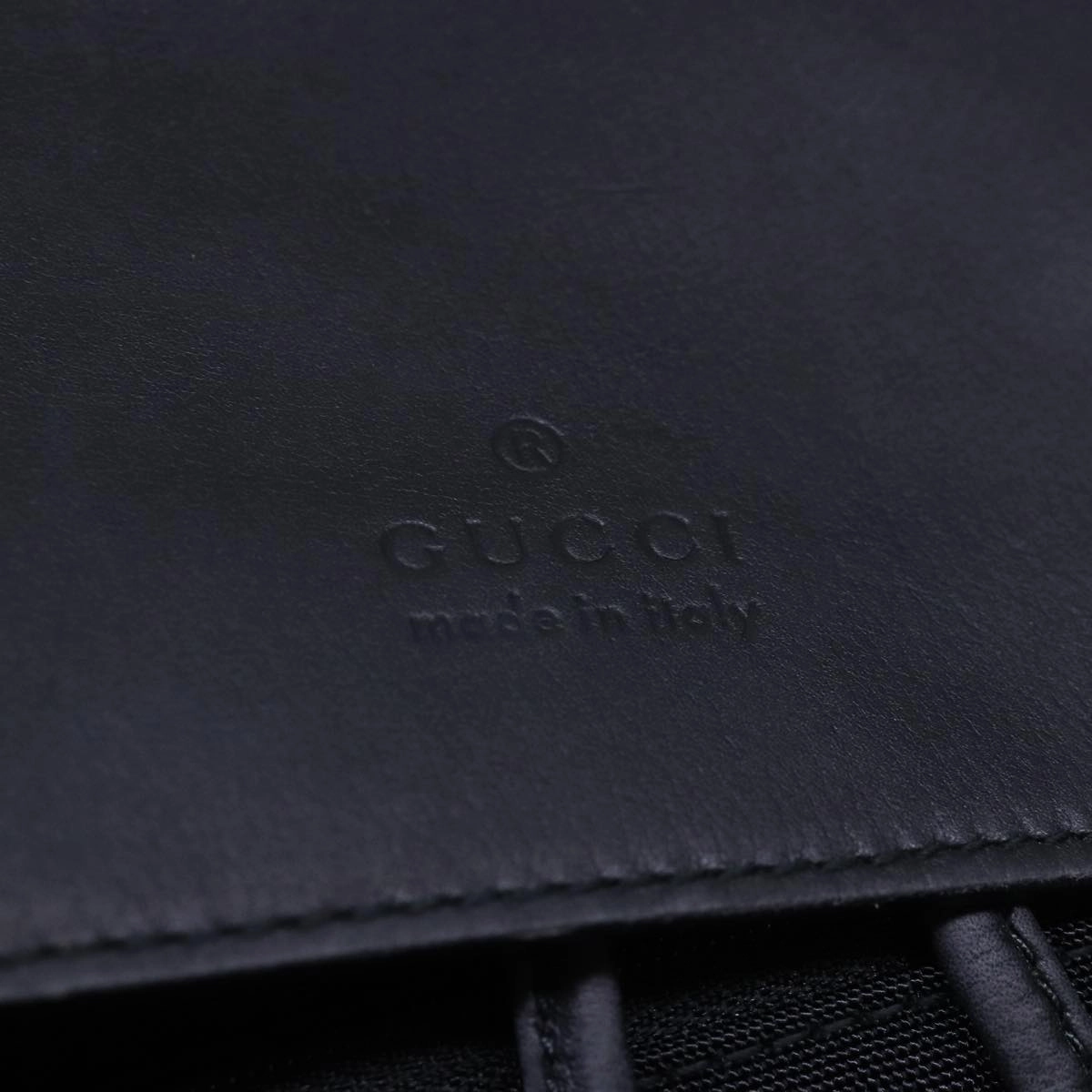 GUCCI Backpack Nylon Leather Black 003 0233  74876