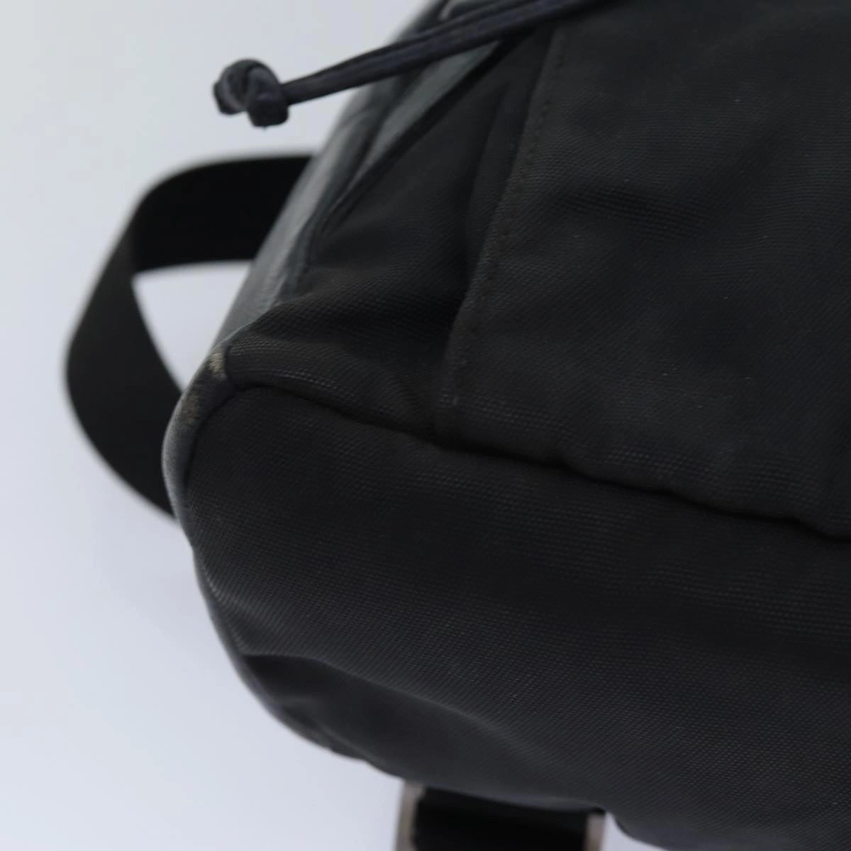 GUCCI Backpack Nylon Leather Black  85892