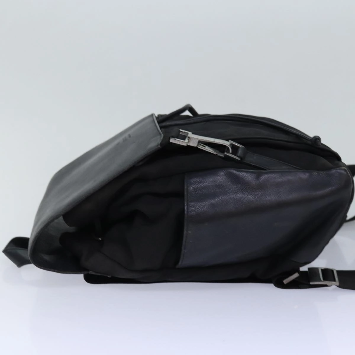 GUCCI Backpack Nylon Leather Black  85892