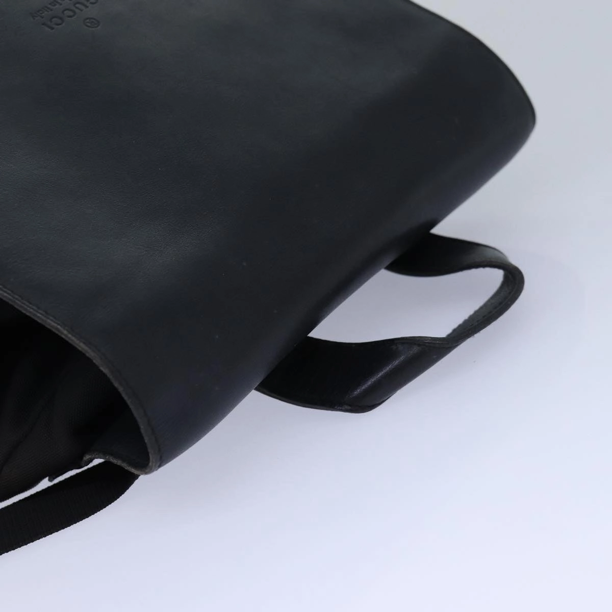 GUCCI Backpack Nylon Leather Black  85892