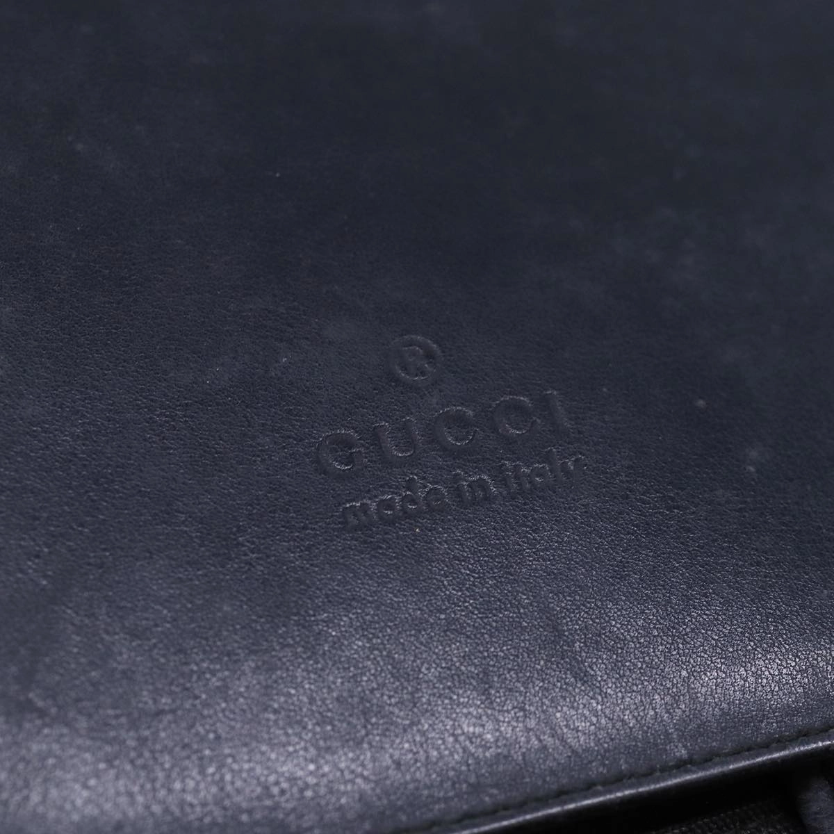 GUCCI Backpack Nylon Leather Black  85892