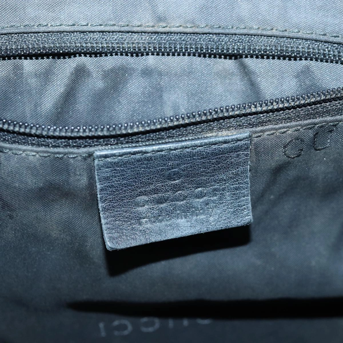 GUCCI Backpack Nylon Leather Black  85892