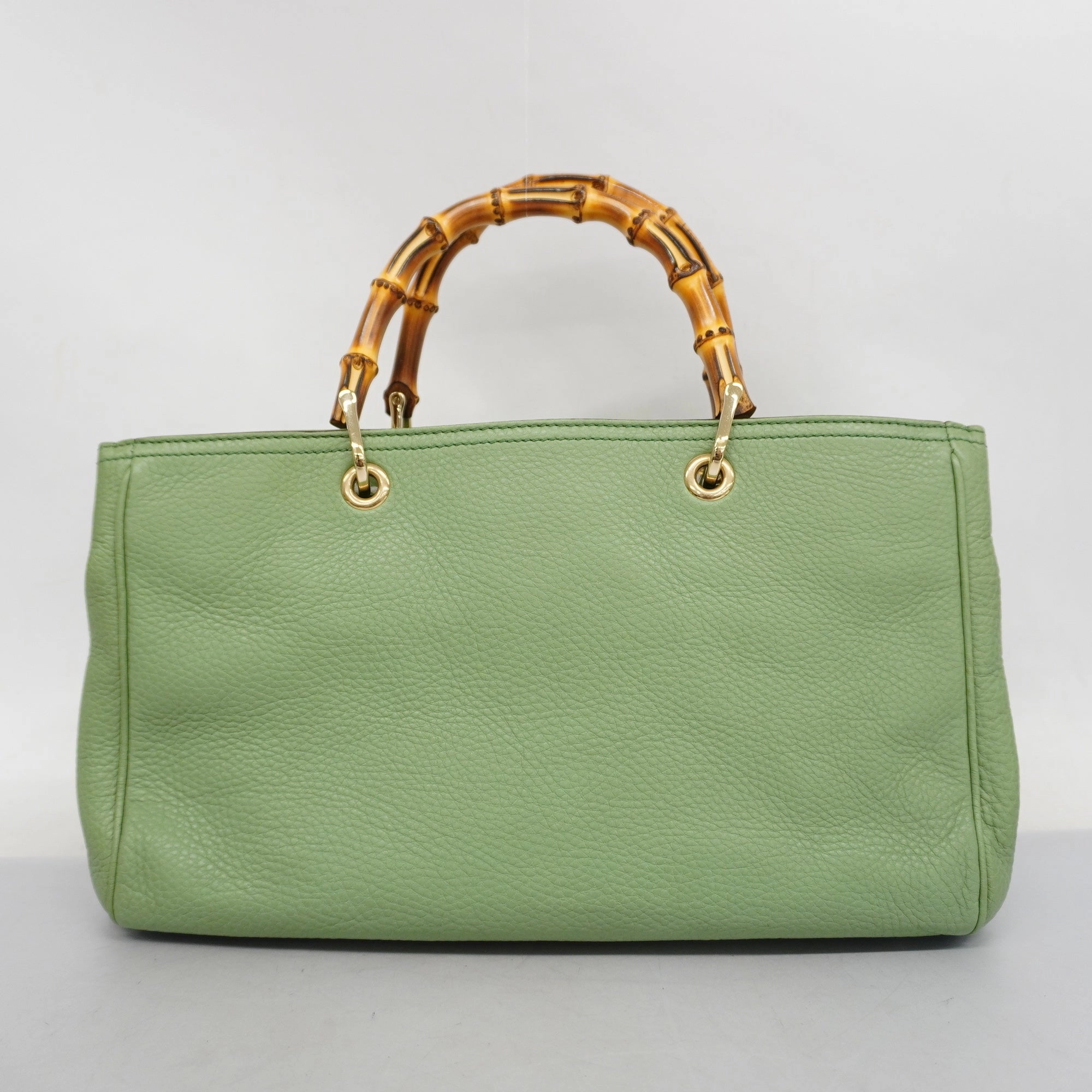 Gucci  Bamboo 2way Bag 323660 Leather Handbag,Shoulder Bag Light Green