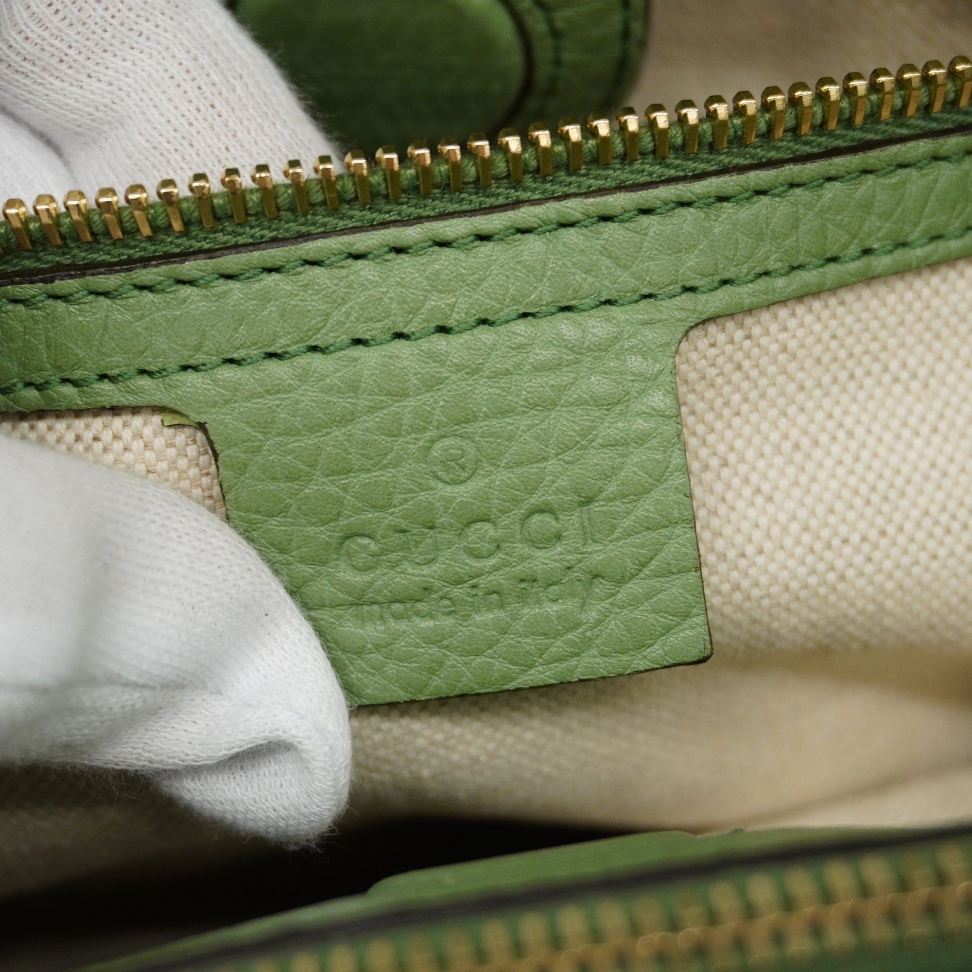 Gucci  Bamboo 2way Bag 323660 Leather Handbag,Shoulder Bag Light Green