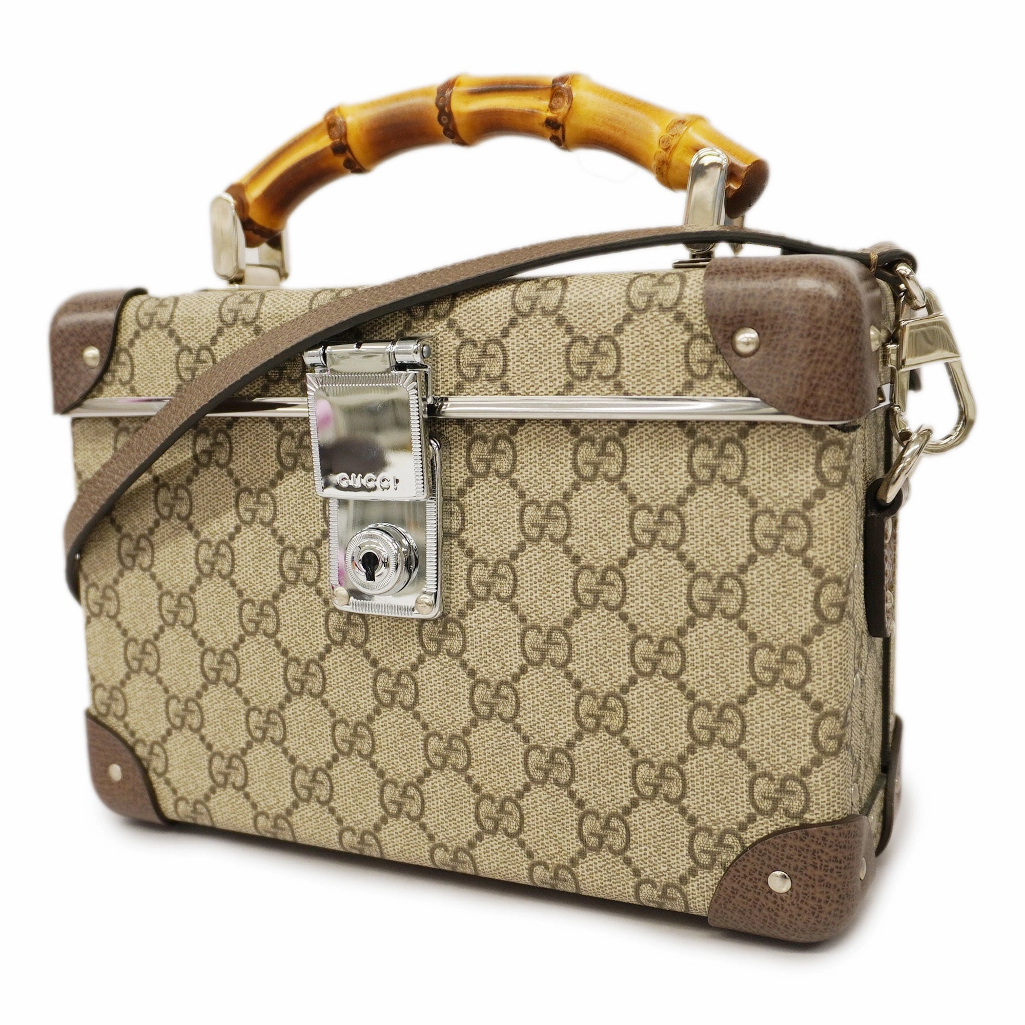 Gucci  Bamboo 2WAY Bag 533623 Women's GG Supreme,Leather Handbag,Shoulder