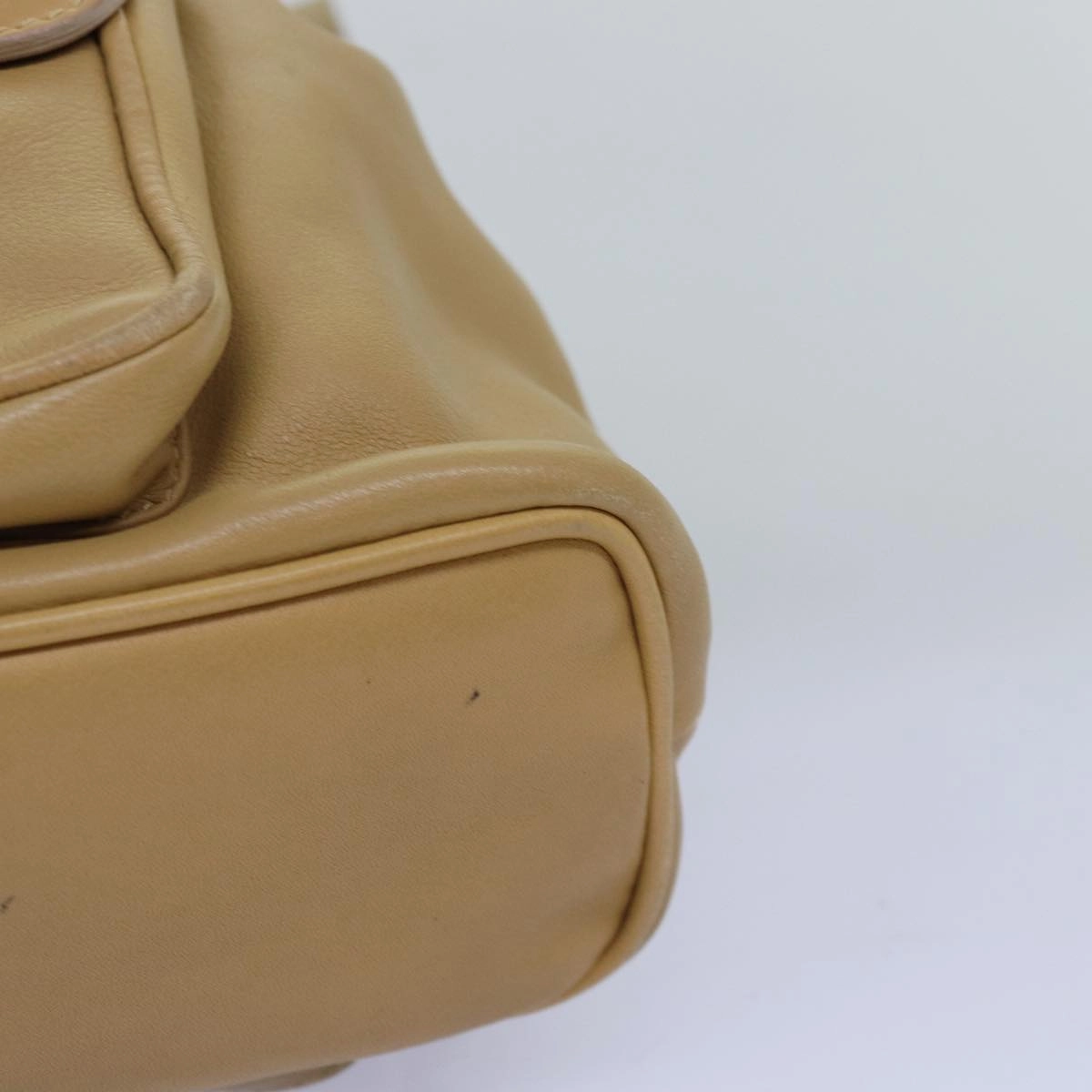 GUCCI Bamboo Backpack Leather Beige 003 2058 0030  74427