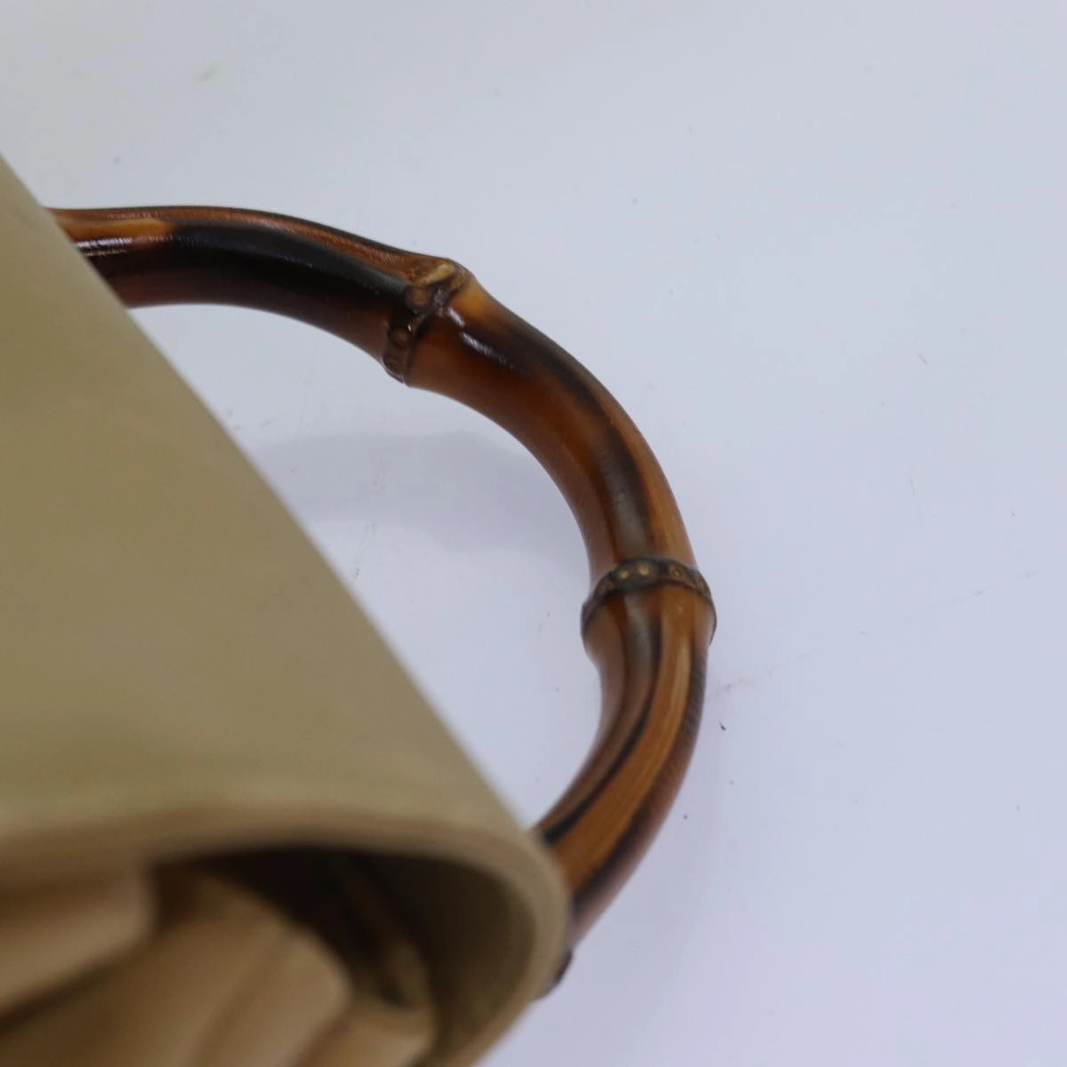 GUCCI Bamboo Backpack Leather Beige 003 2058 0030  74427