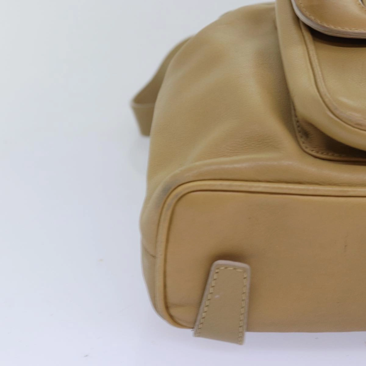 GUCCI Bamboo Backpack Leather Beige 003 2058 0030  74427