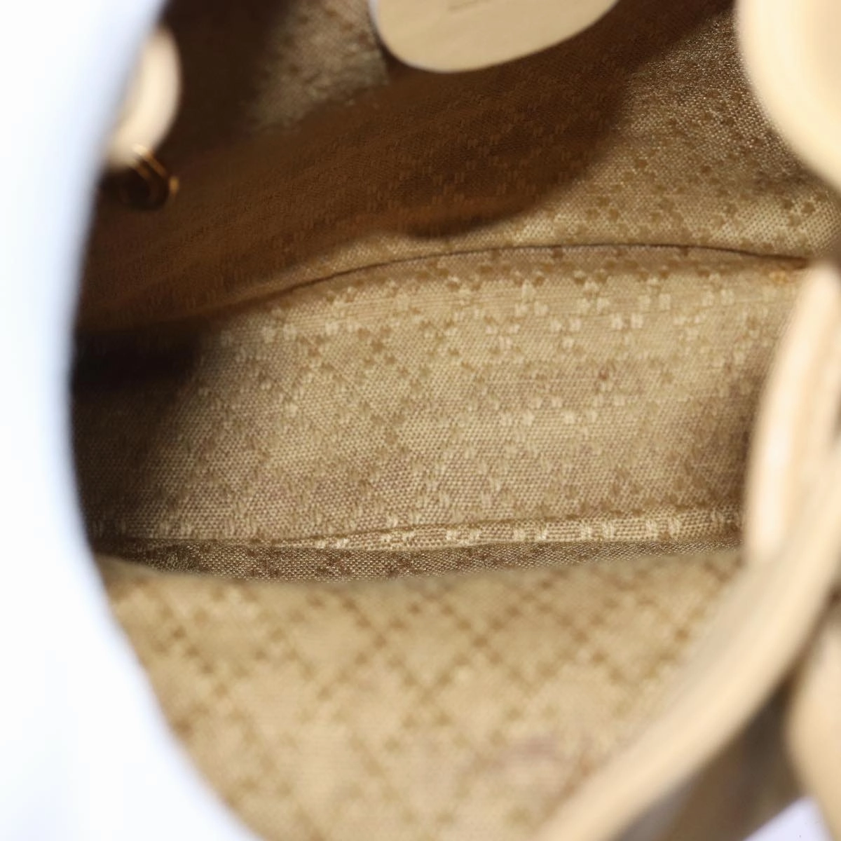 GUCCI Bamboo Backpack Leather Beige 003 2058 0030  74427