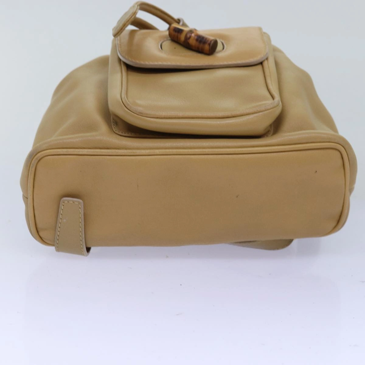 GUCCI Bamboo Backpack Leather Beige 003 2058 0030  74427