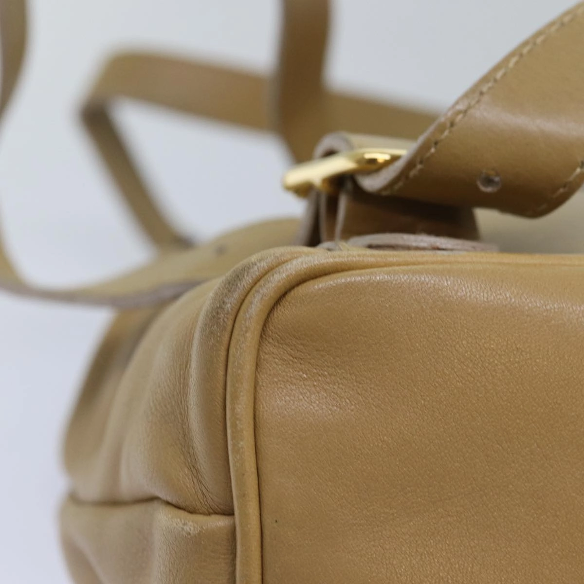 GUCCI Bamboo Backpack Leather Beige 003 2058 0030  74427