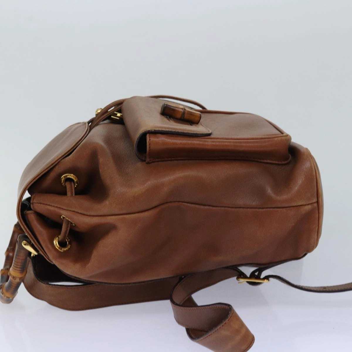 GUCCI Bamboo Backpack Leather Brown  ep5157