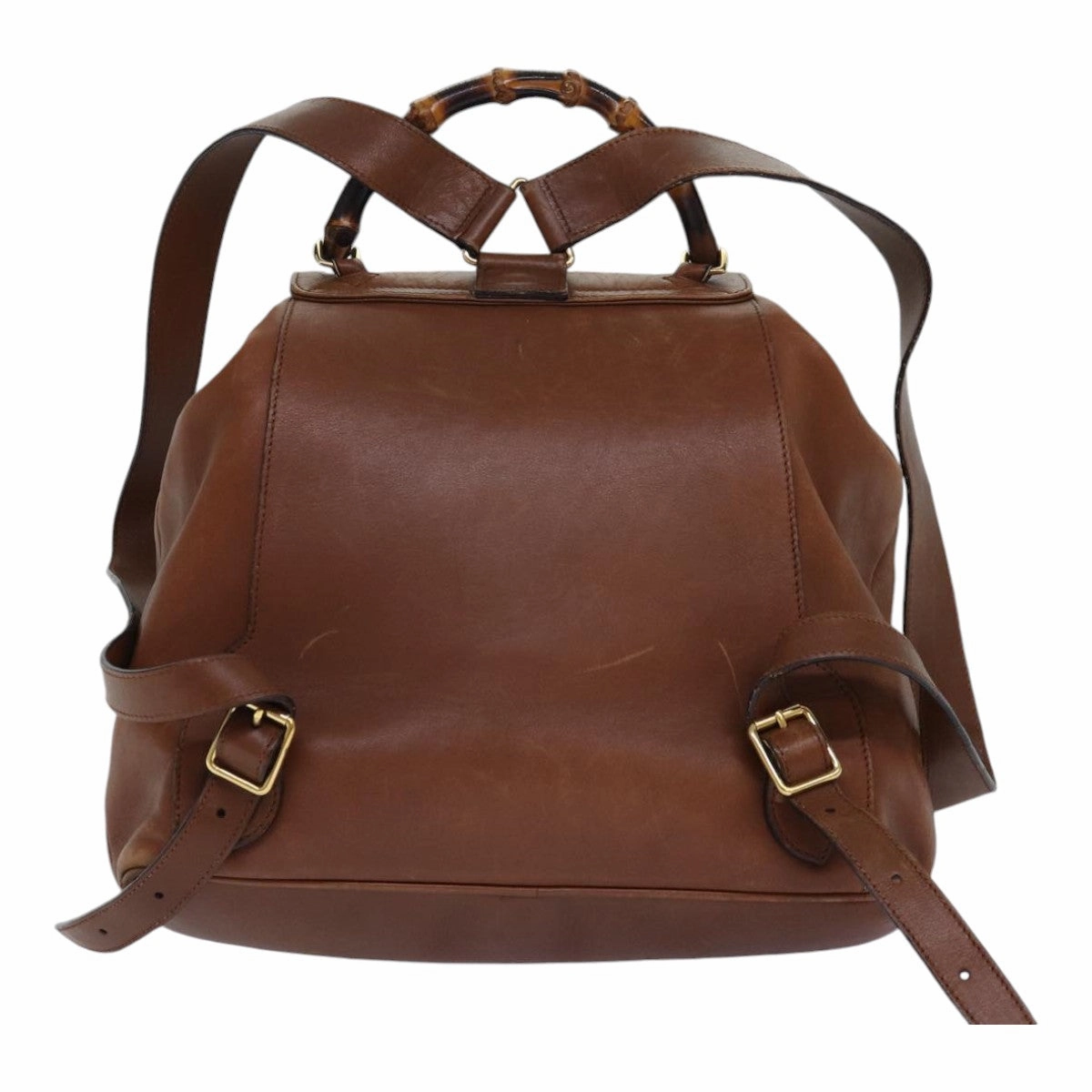 GUCCI Bamboo Backpack Leather Brown  ep5157