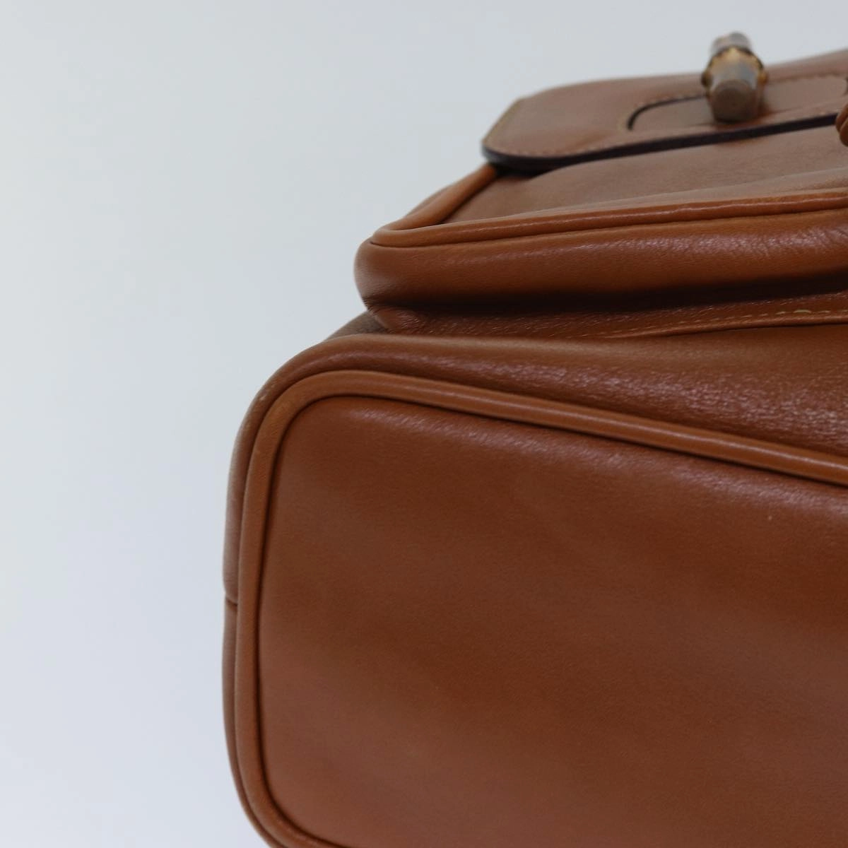 GUCCI Bamboo Backpack Leather Brown Gold 003 2058 0016  ar12268