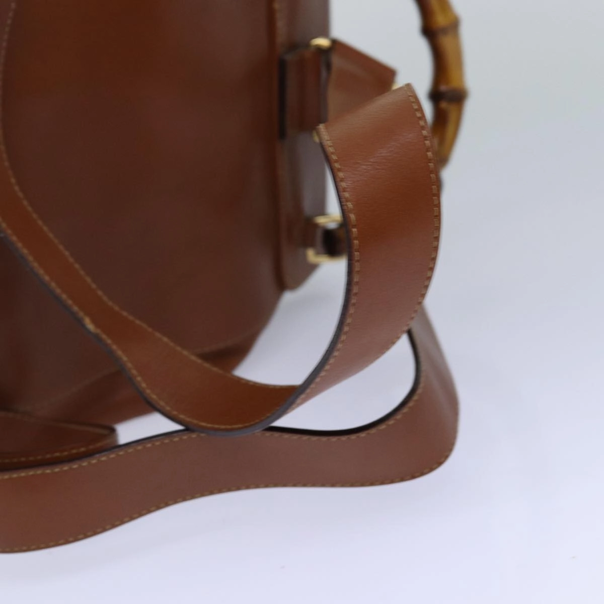 GUCCI Bamboo Backpack Leather Brown Gold 003 2058 0016  ar12268