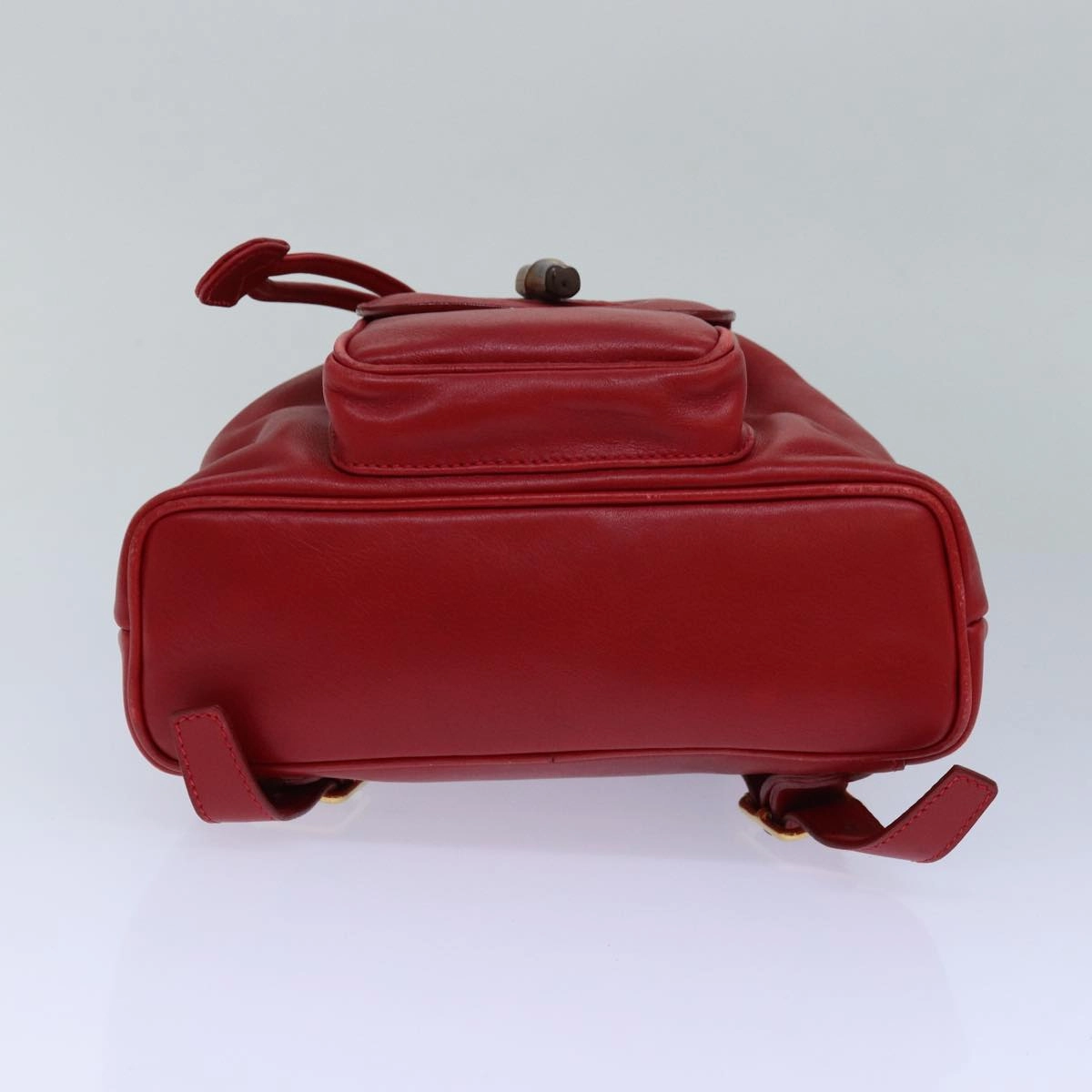GUCCI Bamboo Backpack Leather Red 003 1705 0030  ar12168