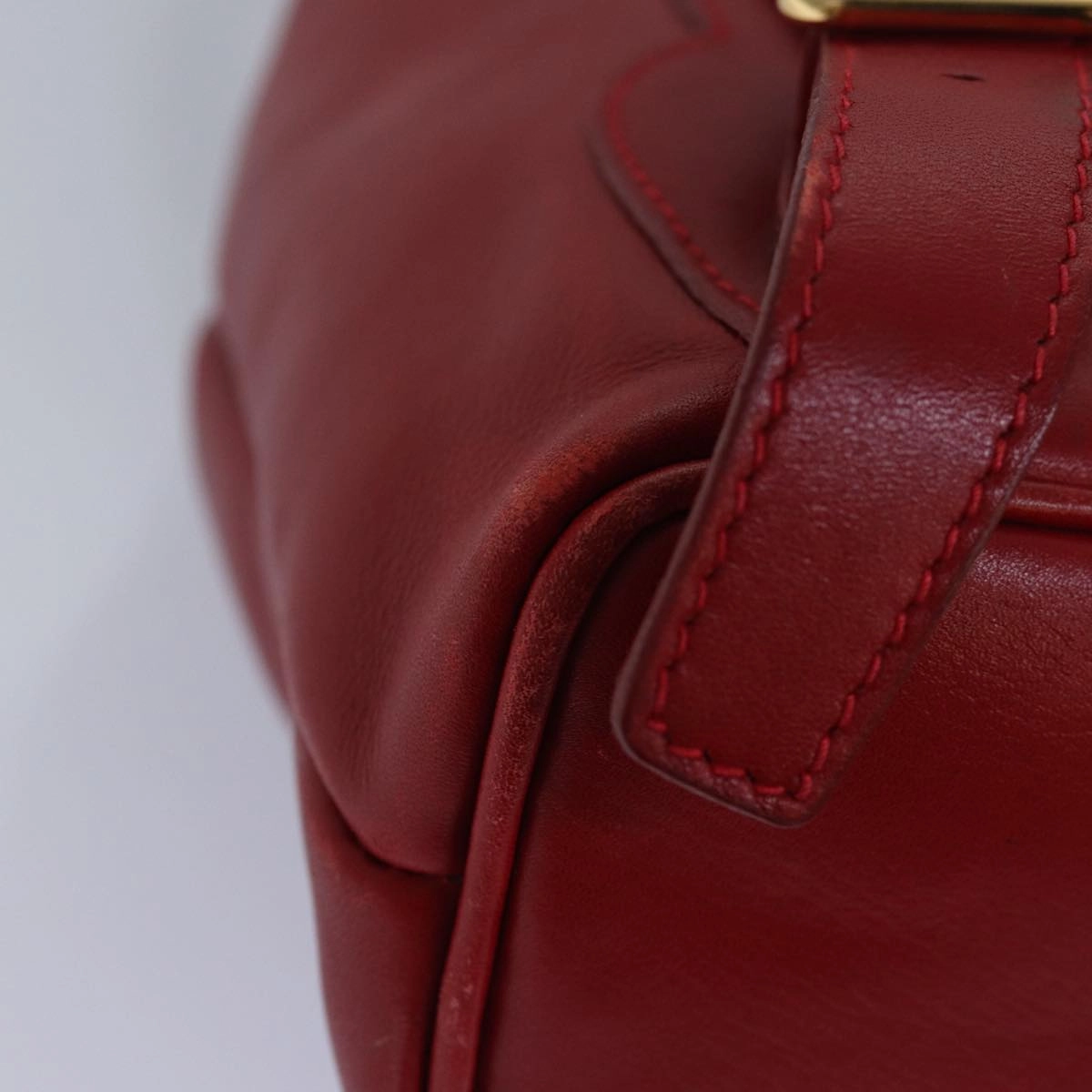 GUCCI Bamboo Backpack Leather Red 003 1705 0030  ar12168