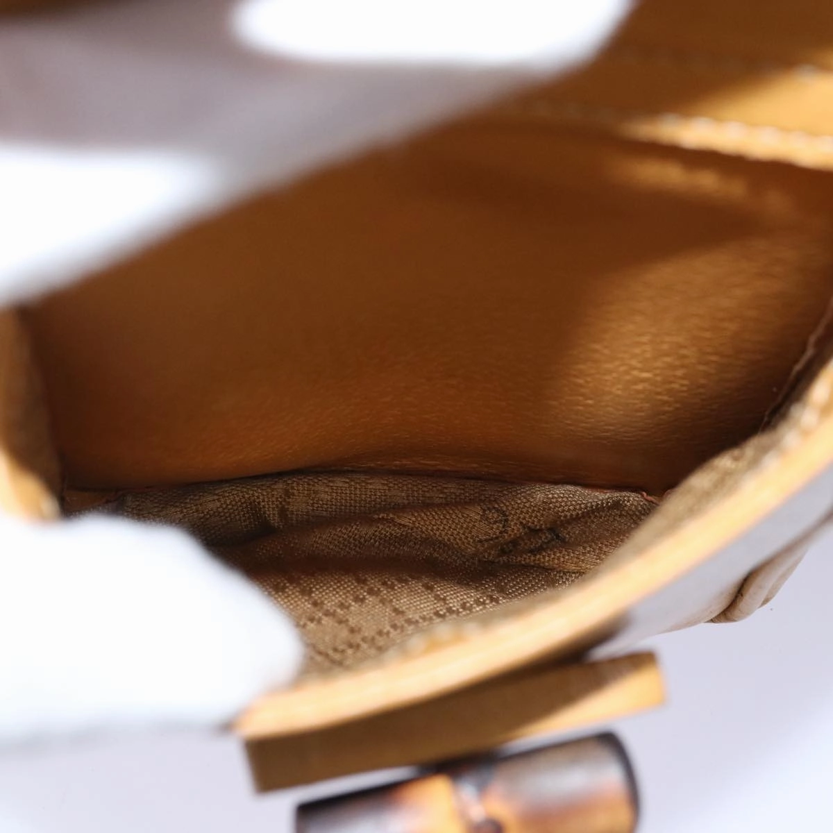 GUCCI Bamboo Backpack Leather Yellow 003 2058 0016  th5025