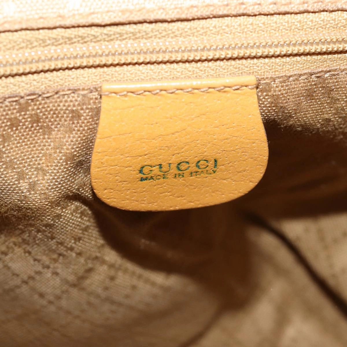 GUCCI Bamboo Backpack Leather Yellow 003 2058 0016  th5025
