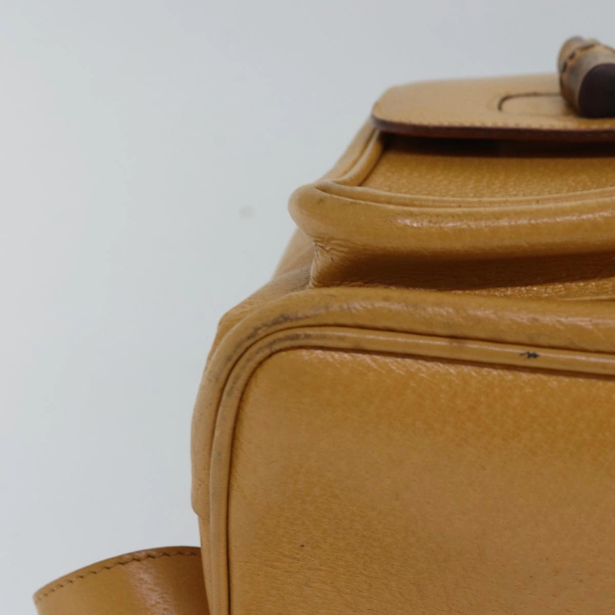 GUCCI Bamboo Backpack Leather Yellow 003 2058 0016  th5025
