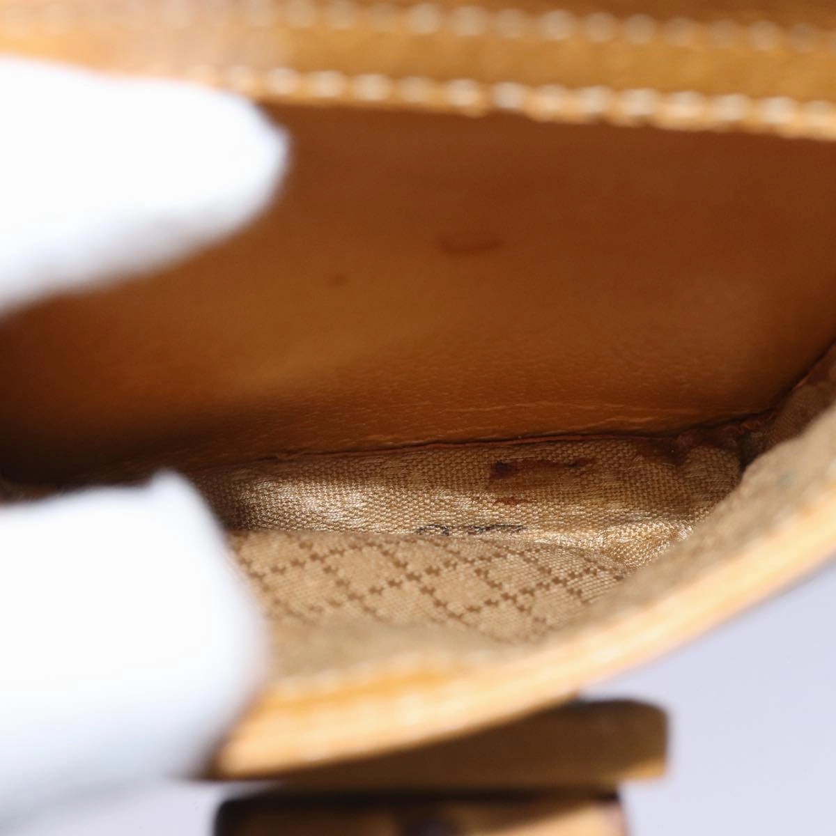 GUCCI Bamboo Backpack Leather Yellow 003 2058 0016  th5025
