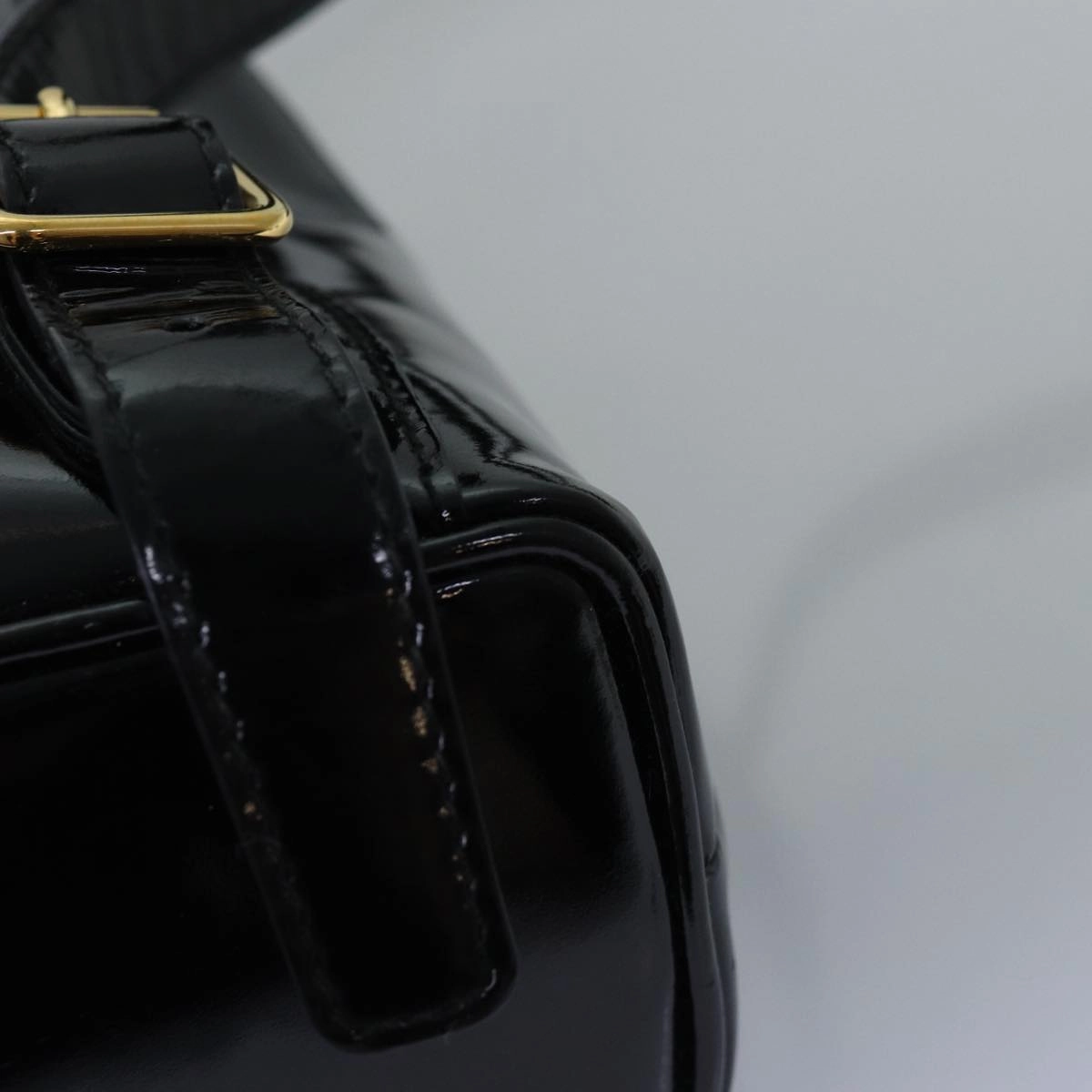 GUCCI Bamboo Backpack Patent leather Black 003 2058 0030  ep4556